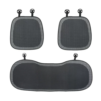 Seat cushion, seat cover: Ice Silk Seat Covers for Women - ice-silk-color-block-houndstooth-3-piece-set