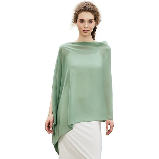 Fashion Versatile Shawl European and American Summer Autumn Simple New Top Solid Color Pullover Chiffon Shawl Thin Versatile Wear Styles