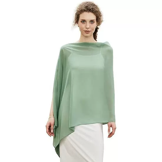 Fashion Versatile Shawl European and American Summer Autumn Simple New Top Solid Color Pullover Chiffon Shawl Thin Versatile Wear Styles