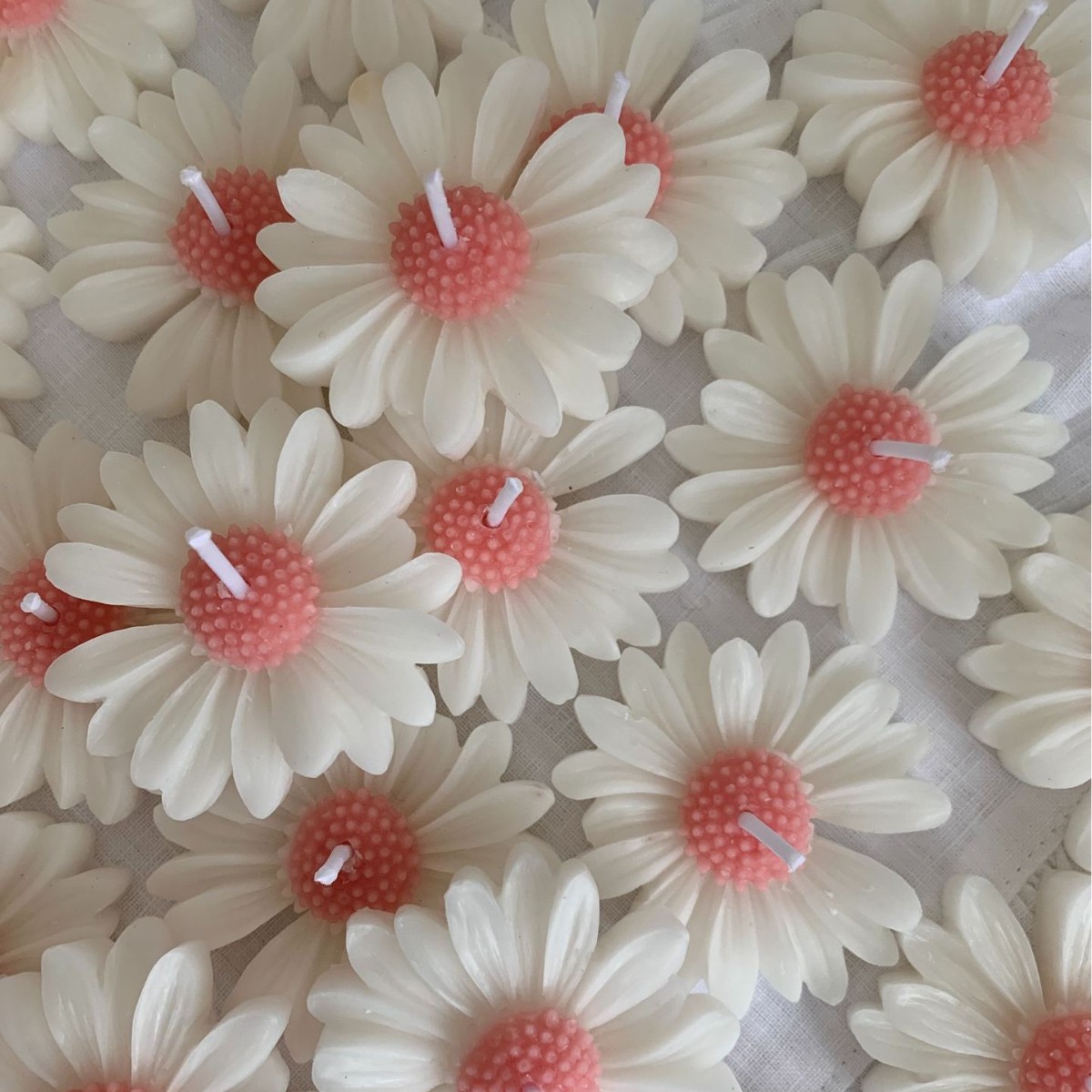 Vela aromática de margarida artesanal decoração e presente_voghion.com