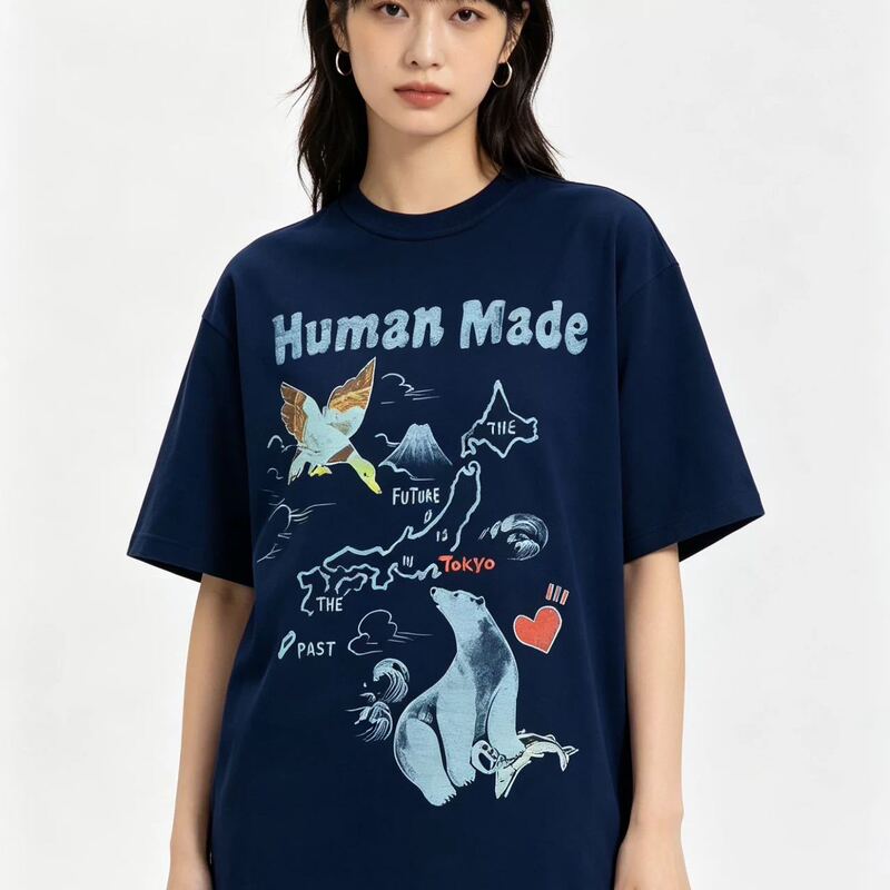 Cross-Border Hum Lotte Museum Limited Edition 26Ss Bamboo Cotton Short-Sleeved T-Shirt Cross-Border Hum Lotte Museum Limited Edition 26Ss Bamboo Cotton Short-Sleeved T-Shirt