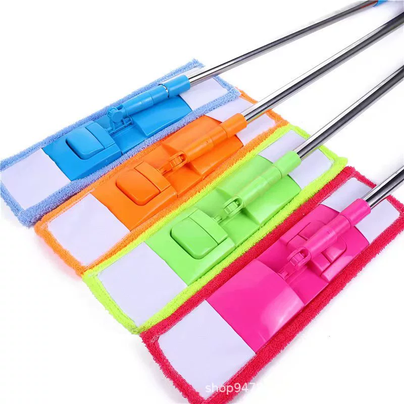 Плоская швабра Зажим полотенце из массива дерева швабра для удаления пыли и дезактивации деревянный пол Снос коралловый бархат из нержавеющей стали швабра