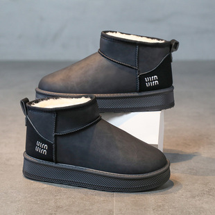 Snow Boots Men's Winter fleece-lined Thickened Waterproof Non-Slip Large Cotton Shoes Northeast Warm Soft Bottom Gone for Couples All-Match