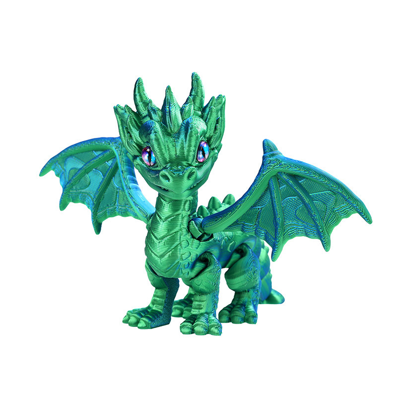国境を越えた人気の 3D プリント西洋ドラゴン悪魔フライングドラゴン関節可動モデル装飾品トレンディな卸売工芸品|undefined