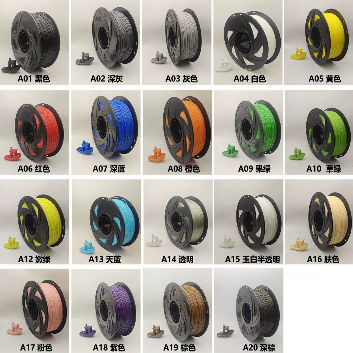 Multicoloured printer, 3D printing, PLA, material