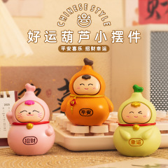 创意小摆件办公室桌面工位解压转运招财装饰品树脂工艺品葫芦摆件