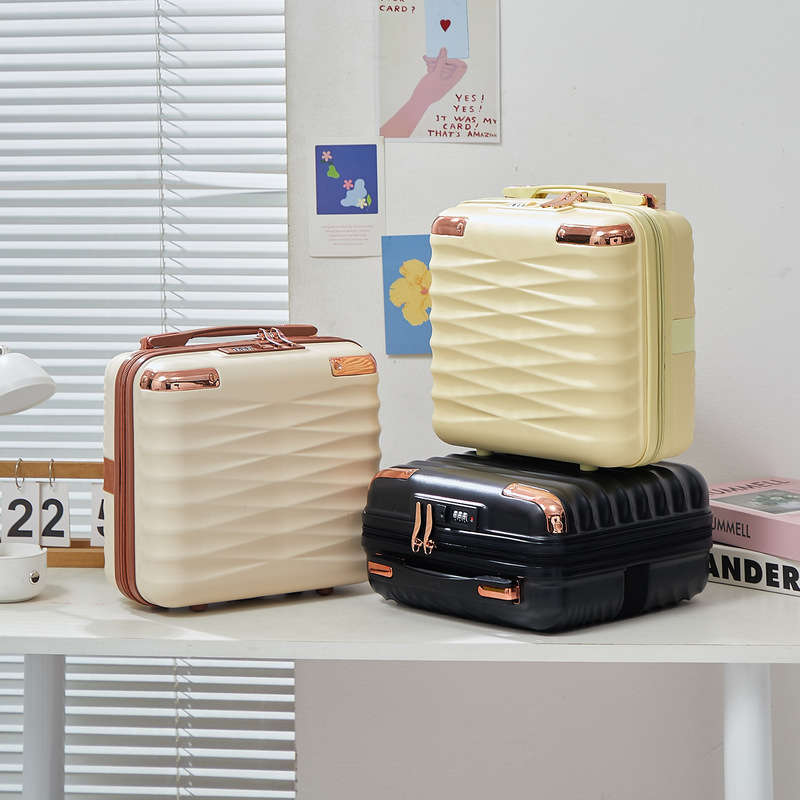 14inch Mini Travel Suitcase Makeup Case Handheld Carry-on Case for Women with Password Lock Lightweight Storage Box Gift Box Version 14inch Mini Travel Suitcase Makeup Case Handheld Carry-on Case for Women with Password Lock Lightweight Storage Box Gift Box Version