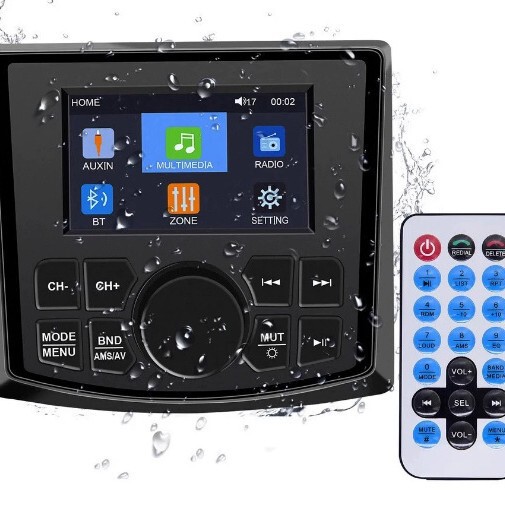 3inch Marine Audio System Mp5 Fm Am Subwoofer Marine Audio System Bt USB Music Video Playback 3inch Marine Audio System Mp5 Fm Am Subwoofer Marine Audio System Bt USB Music Video Playback