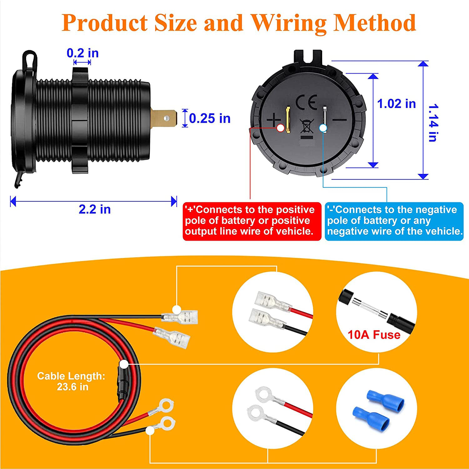 Smart Car Universal 12V Modified Pd Car Charger with Voltage Meter Display Button Qc3.0 Car USB Charger