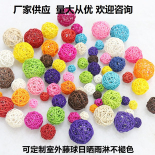 Factory supply 3-60cm white Vine ball color kindergarten store window corridor decoration hanging ornaments air hanging ornaments