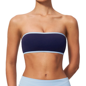 AYM042499 Color-Block Wrap Top Bra Seamless Breathable Fitted Anti-Slip Yoga Top Aoyema wholesale
