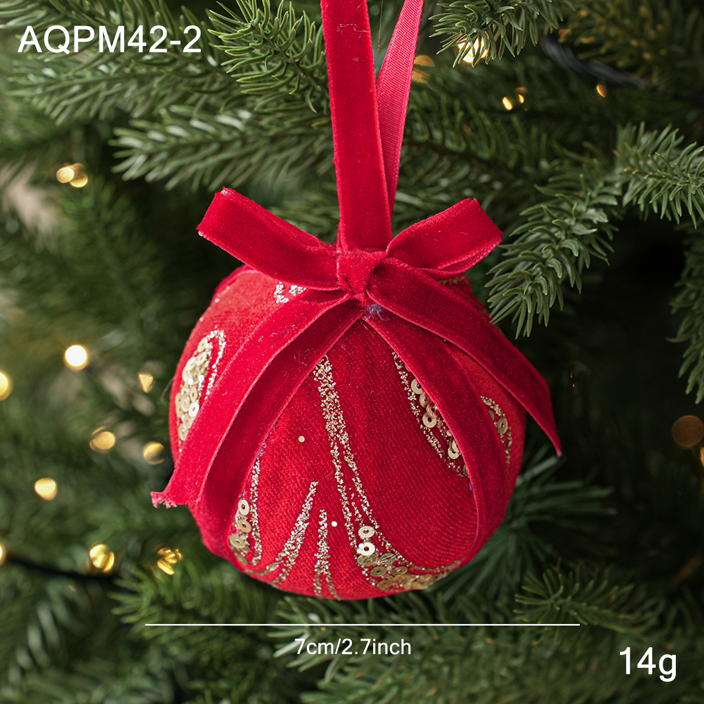 Tela transfronteriza bola de Navidad bola de paleta polvo adhesivo decoración del árbol de Navidad decoración de la atmósfera de vacaciones decoración de colgante image 7