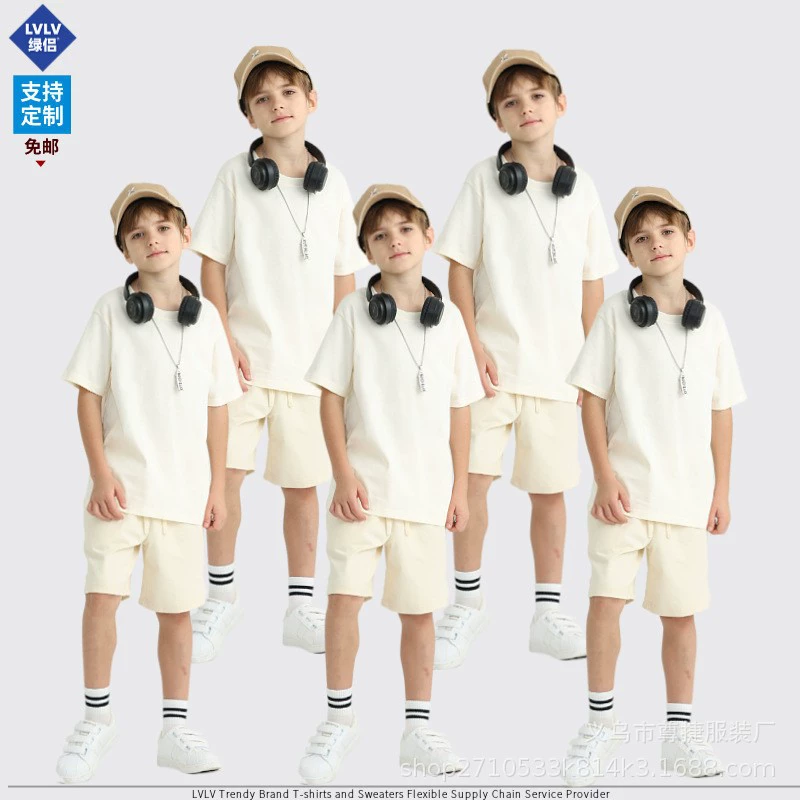 Детская одежда, футболки из чистого хлопка с короткими рукавами для девочек, мальчиков, маленькие и большие детские футболки, летние короткие топы, белая классная летняя одежда.