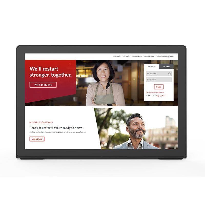 窄边框安卓一体机点餐政务评价器RK3128处理器安卓8.1系统广告机