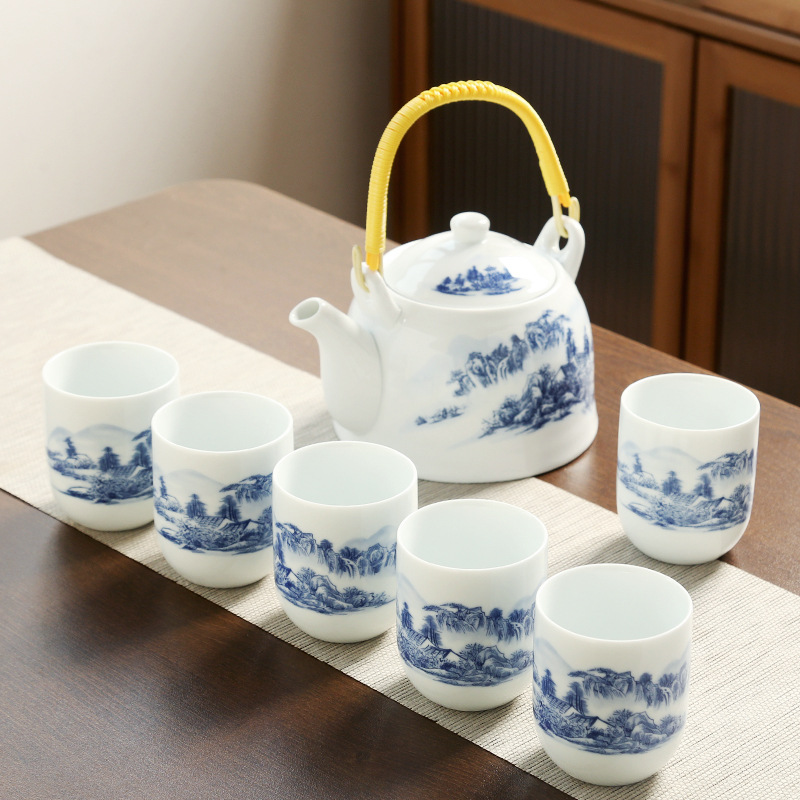 Liliang tetera conjunto de té de gran estilo japonés bandeja de té de cerámica taza de té Mesa hogar gran capacidad 1200 ml