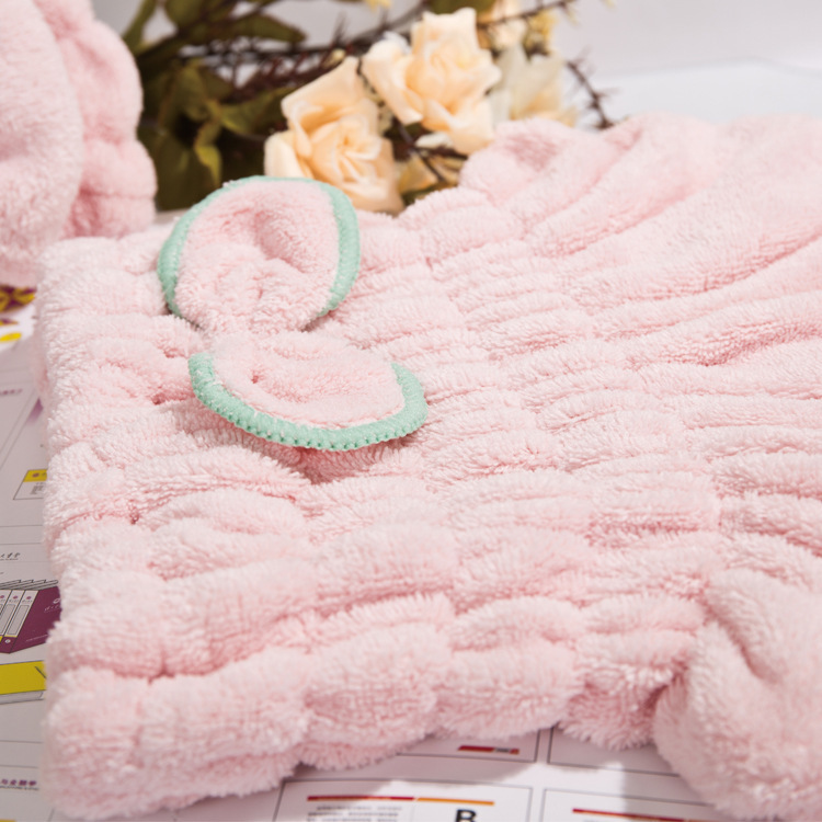 YODO XIUI干發帽吸水包頭干發巾浴帽珊瑚絨蝴蝶結蘑菇干發帽