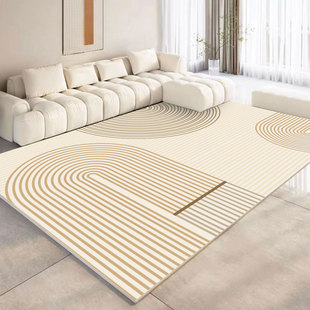 Japanese Style Simple Living Room Carpet Light Luxury Sofa Coffee Table Carpet Large Area Warm Color Bedroom Door Crystal Velvet Floor Mat