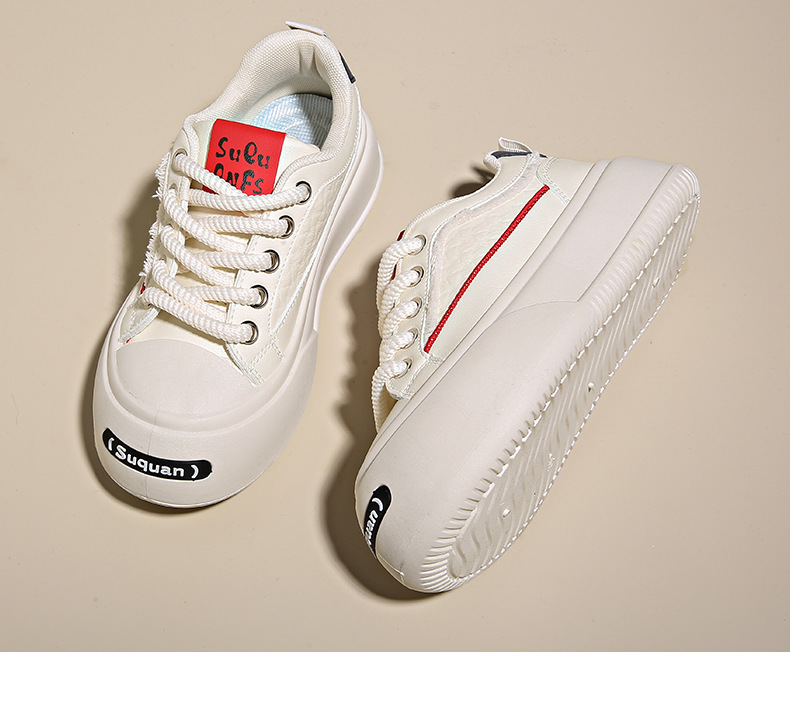 2024 Petites chaussures blanches Printemps pour femmes Nouvelle édition coréenne Instagram Étudiante Étudiante Loisirs Sports Chaussures de planche polyvalentes Street Shoot_voghion.com