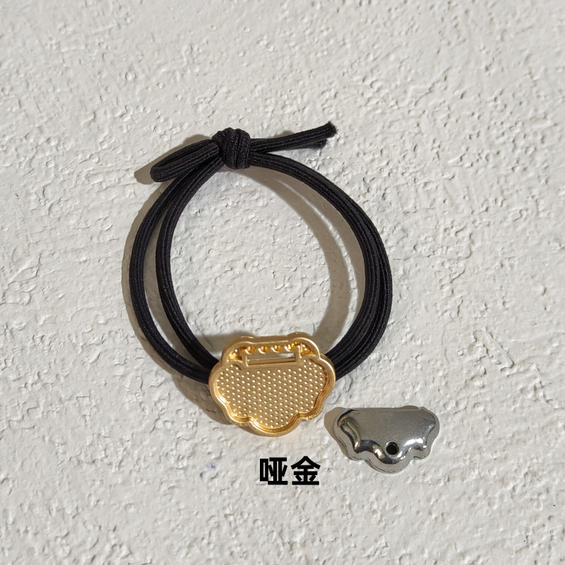 亿簪饰品 宋锦diy材料  底托带盖 海棠花蝴蝶发绳 手工包布材料|undefined