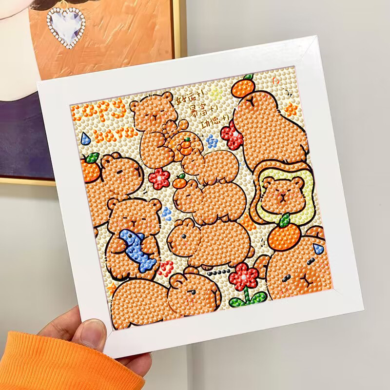 Nuevo dibujo de diamante infantil de labu diy pegatinas de diamante con marcos de fotos hechas a mano diy puzzle pegatinas de mampostería image 18