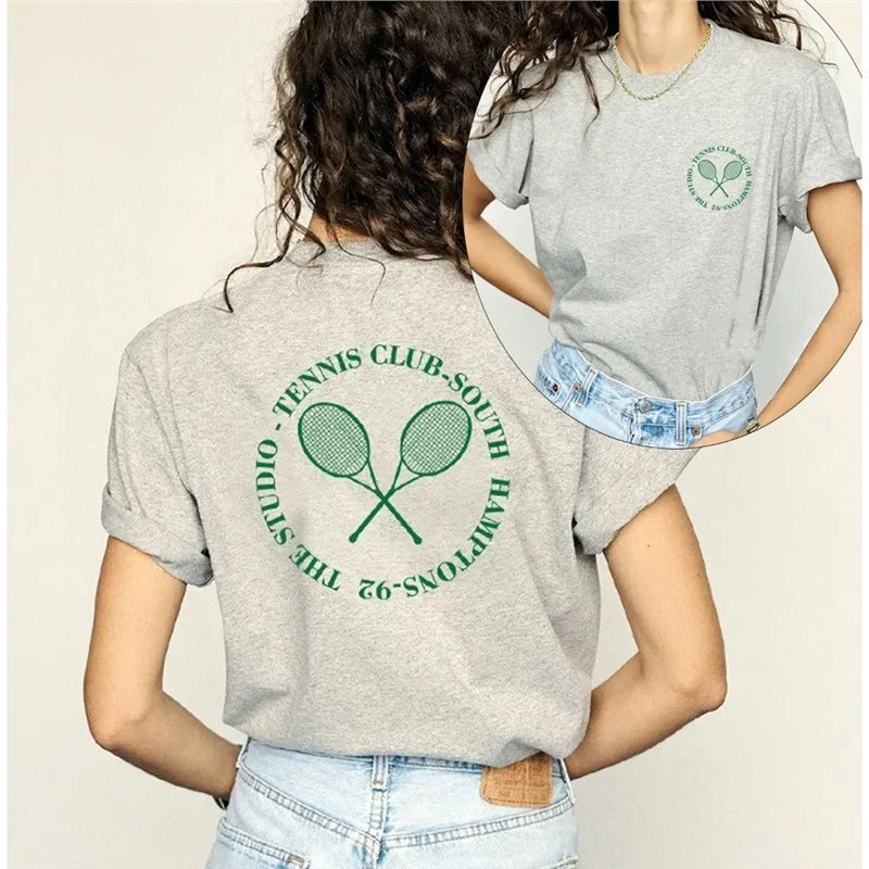American Vintage Style Tennis Club t Shirts for Women Graphic