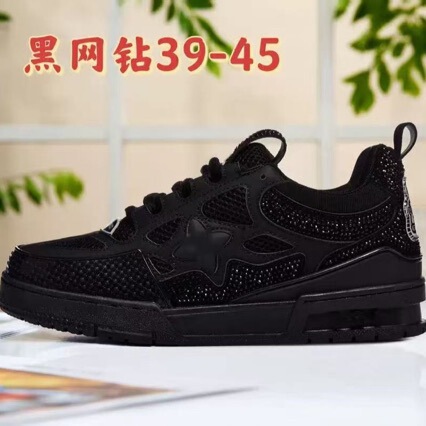 New European Foreign Trade Crystal Inlaid Sneakers Casual Shoes Skate Shoes Men's Shoes Comfortable Versatile Casual