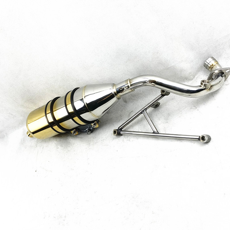 RS100CC Fuxi stainless steel upper winding gold modified exhaust pipe rsz Kuqi model EFI back pressure exhaust