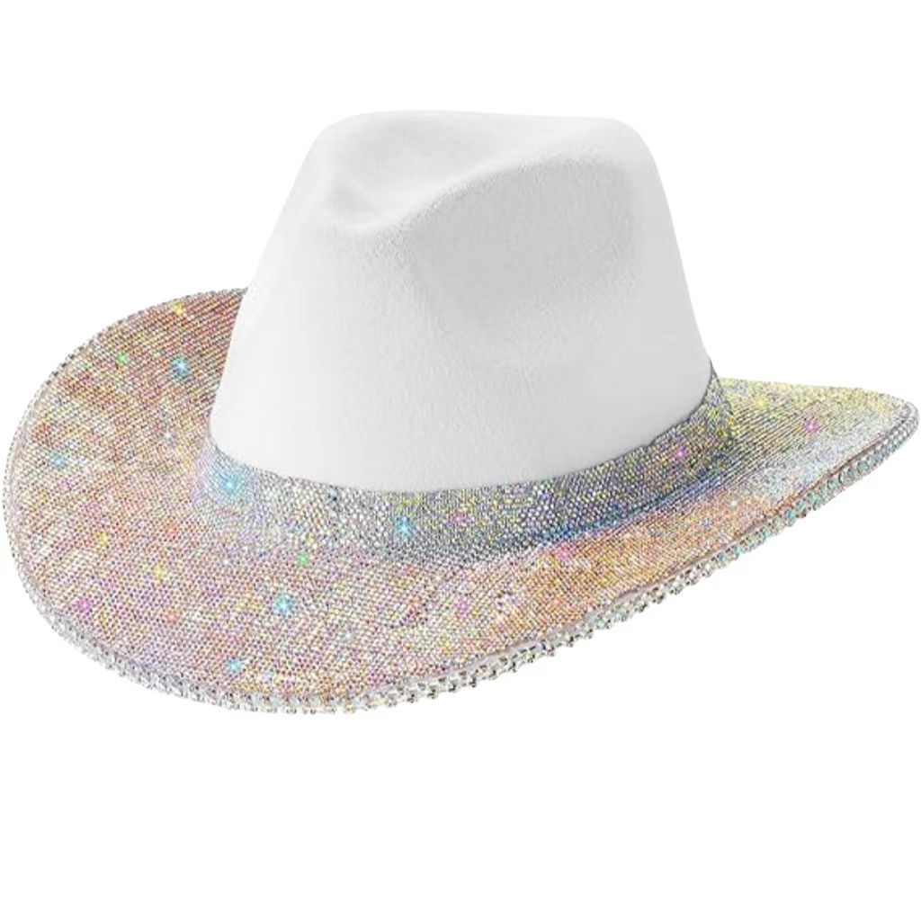 Sombrero de vaquero retro americano de verano, gorro de brillo grande, gorro británico, gorra de mujer