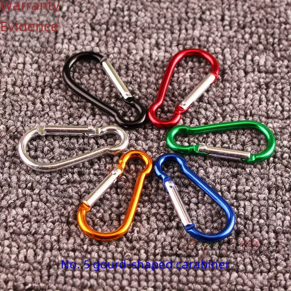 The Manufacturer Supplies High-Quality No. 5 Gourd-Shaped Aluminum Alloy Carabiners, Outdoor Hanging Clips, Small Bag Clips, Water Bottle Clips, and Accessories
