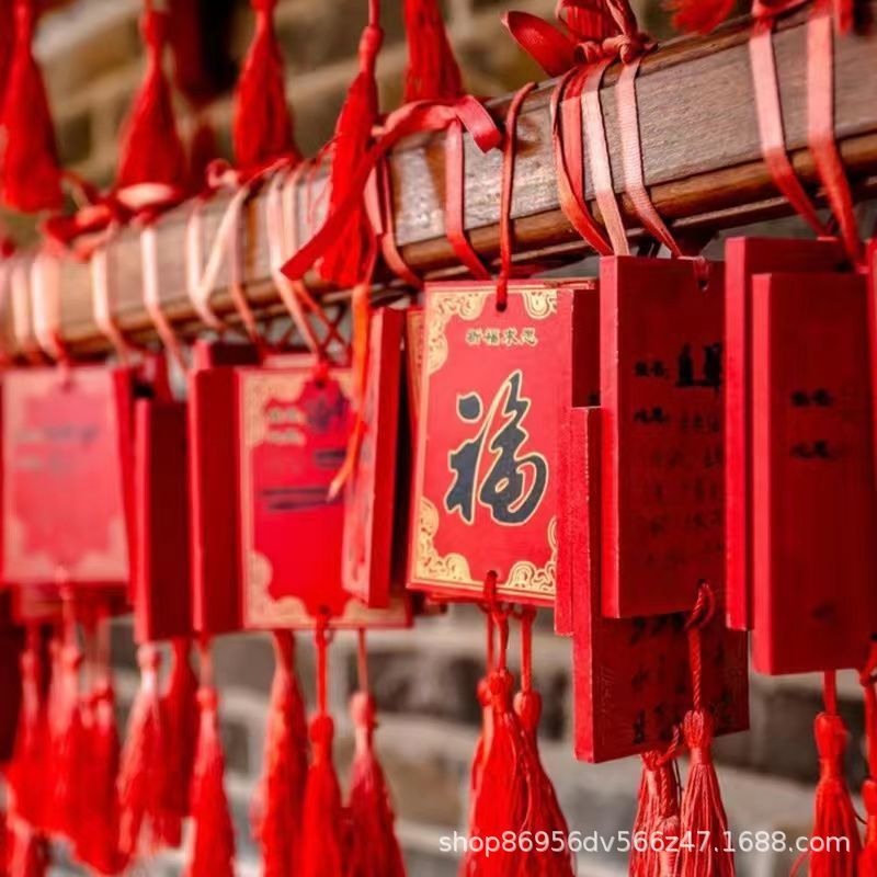 メーカー加工木造祈祷牌願い事牌景勝地寺院願い事牌創意活動装飾小看板願い事|undefined