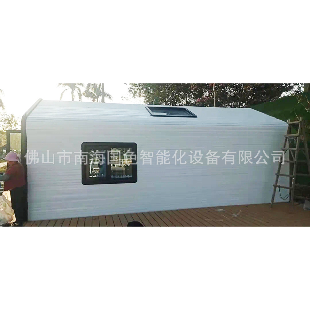 Cabina inteligente móvil dibujo diseño profesional conveniencia estación luz Casa de acero habitación prefabricada cielo estrellado casa