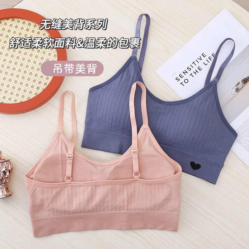 Transfronterizos lingerie belleza ropa interior de espalda deportiva envuelta en el pecho de la niña sin anillo de acero bra de espalda sin anillo de acero image 4