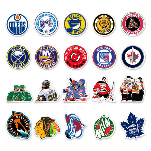 50 sheets of ice hockey graffiti stickers motorcycle skateboard mobile phone water bottle decorative stickers waterproof wholesale