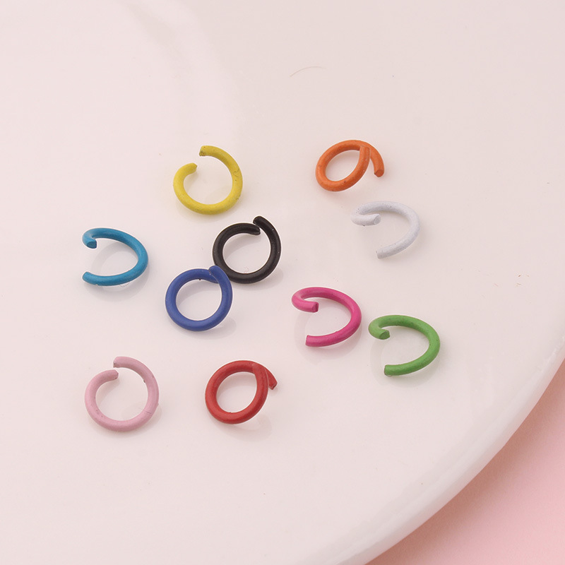 50 PCS/Package Metal Solid Color Broken Ring Simple Style display picture 1