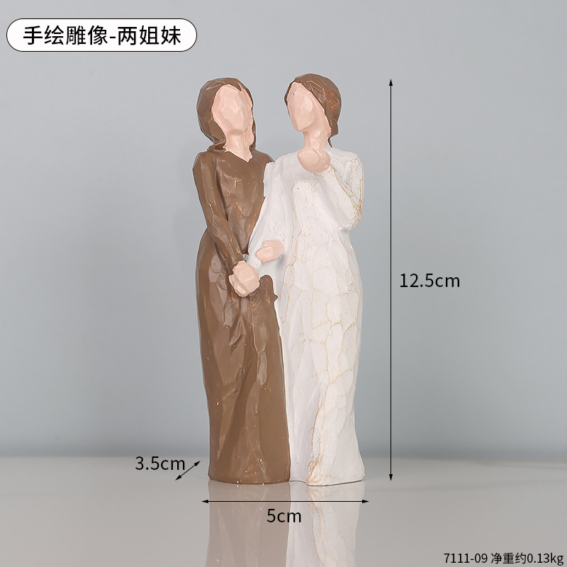  New Three Sisters Resin Crafts Ornaments Bestie Crafts Gifts Creative Decorations Foreign Trade 