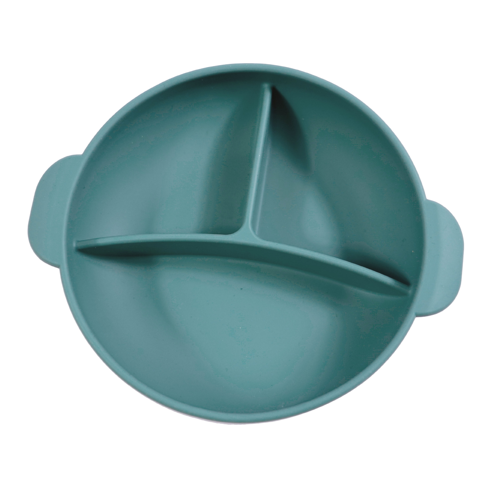 Nuevo bebé vajilla con tapa anti-caída suplemento de alimentos para bebés compartimiento de la placa de la categoría alimenticia de silicona tazón integrado