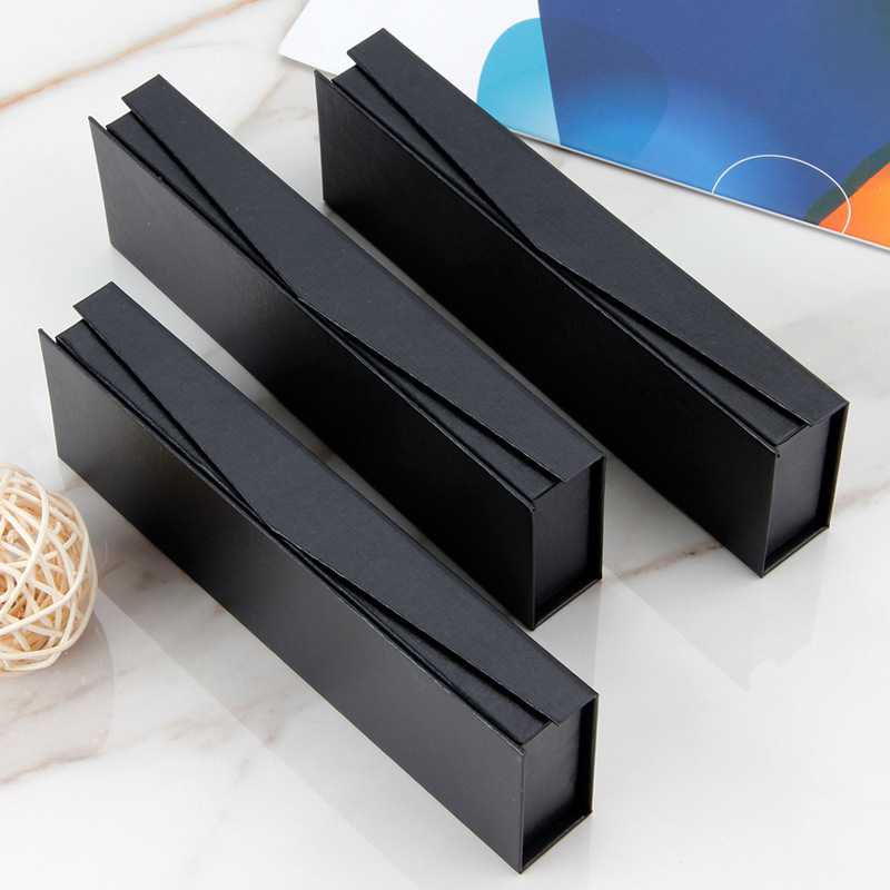 Caja de lápices al por mayor de fábrica caja de papelería de succión magnética caja de regalo de publicidad de negocios impresión logo Flip caja de lápices de alta gama