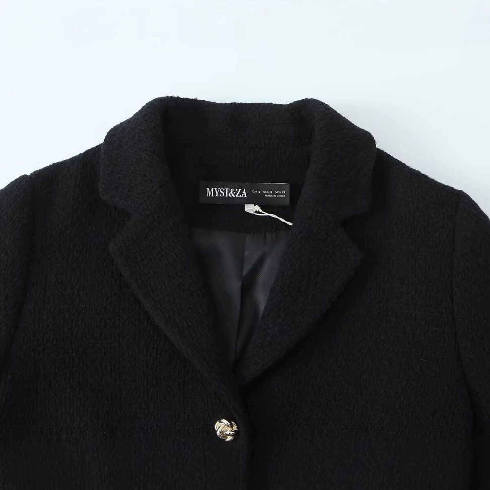 Черная весенняя куртка для отдыха, стиль Chanel, для подростков, тренд сезона