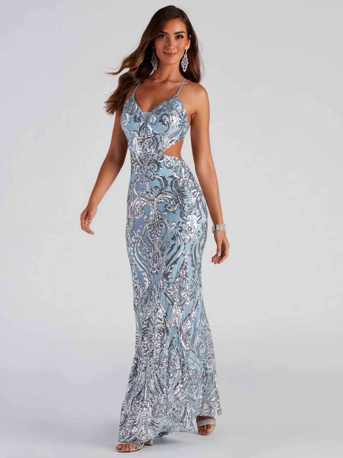 Vestido de Noche Sexy con Lentejuelas y Escote en V, Estilo Europeo y Americano, Elegante para Banquetes y Fiestas