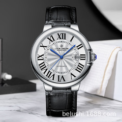 新款直播跨境全自動機械錶防水時尚商務高端男士手錶工廠批發