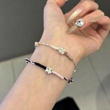 手工四叶草编织手绳小众幸运手链精致情侣幸运星闺蜜手