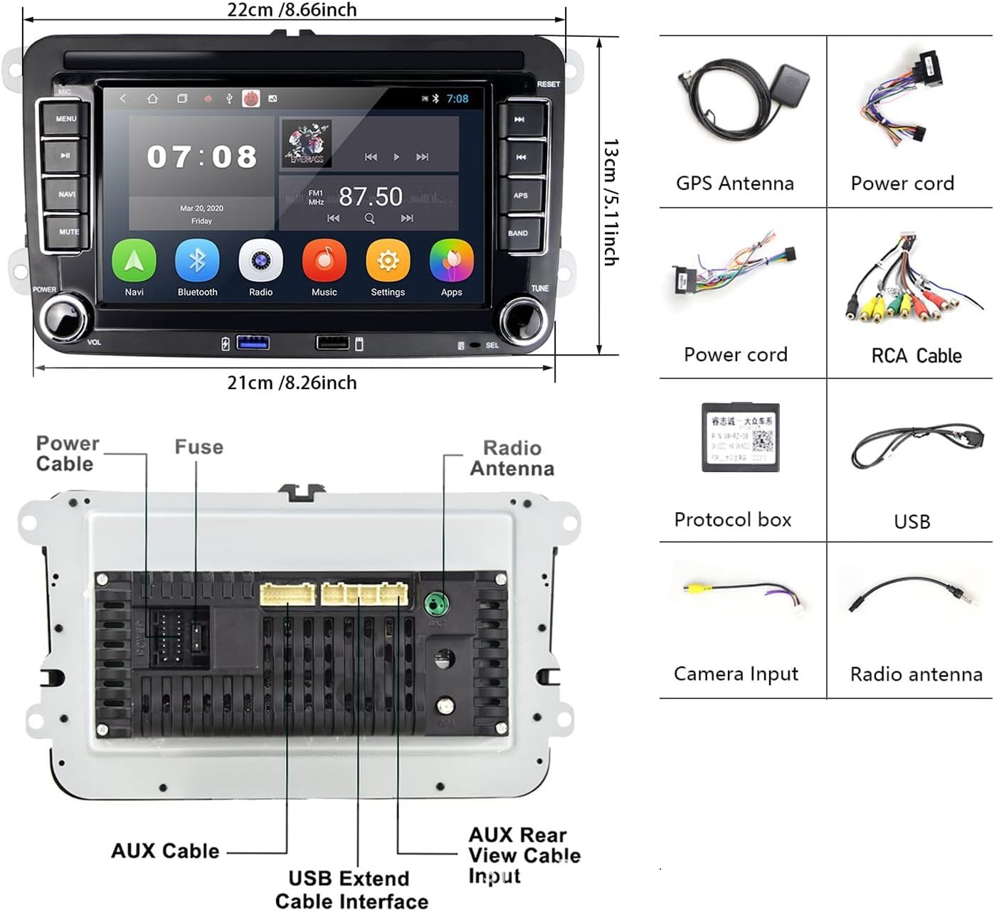 Suitable for Volkswagen VW Golf7 inch 8 inch 9 inch Android General Motors large screen central control all-in-one car navigation