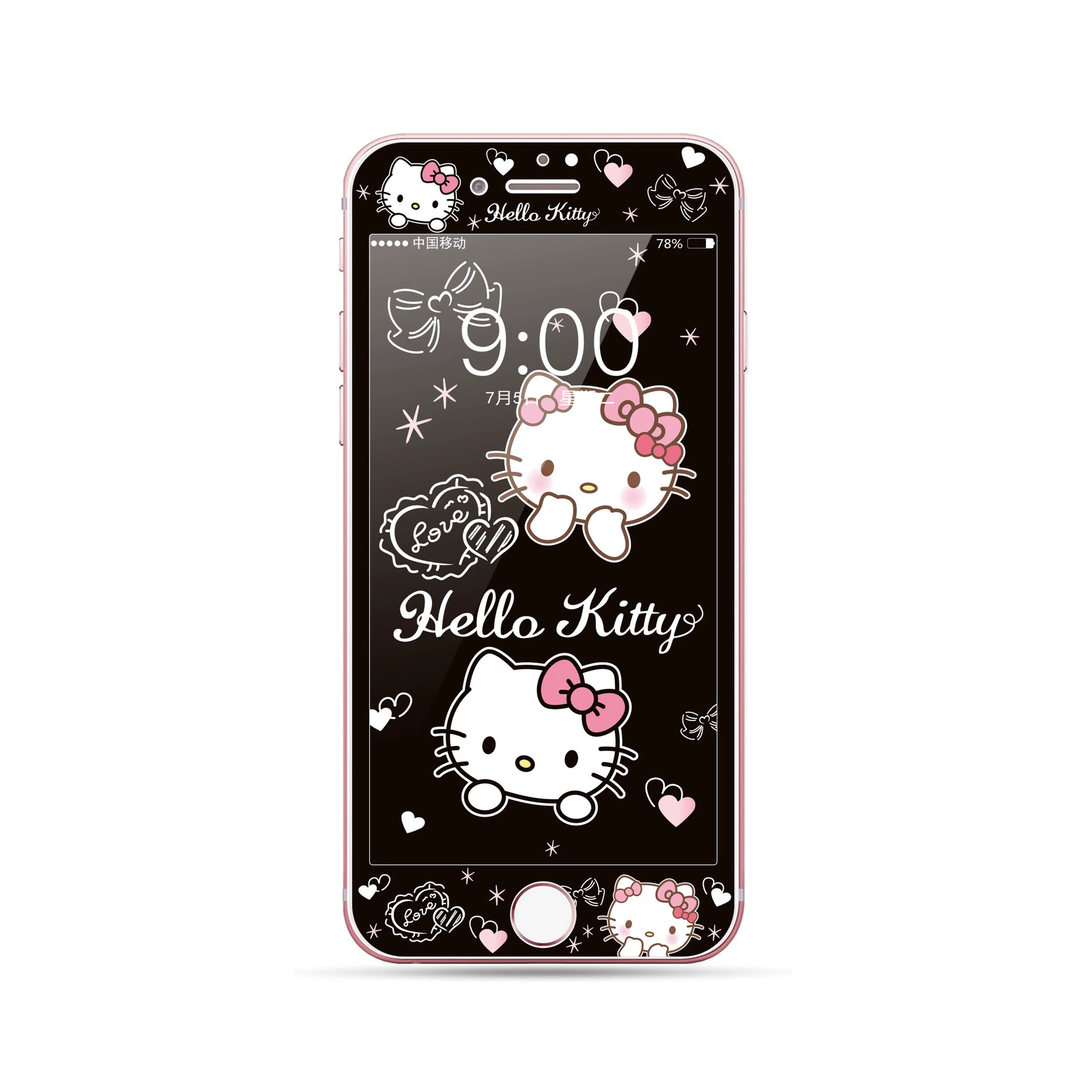 Стекло-предохранитель tempered для iPhone 4/4S/5/5S/SE/6/6s/7/8/Plus, 3D закруглённый край, полный экран