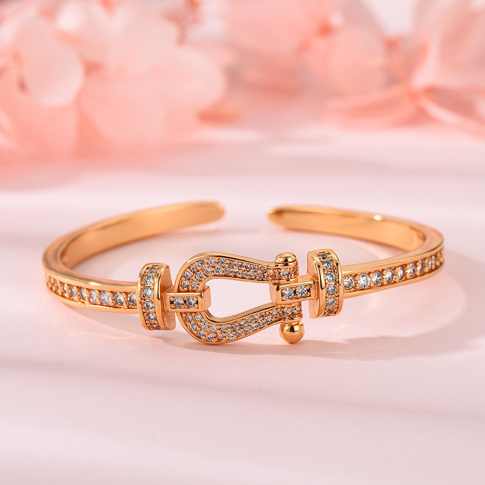 Pulsera de lujo color oro champán con diamantes, diseño de hueso de serpiente, colección exclusiva para exportación transfronteriza, modelo nuevo 2025