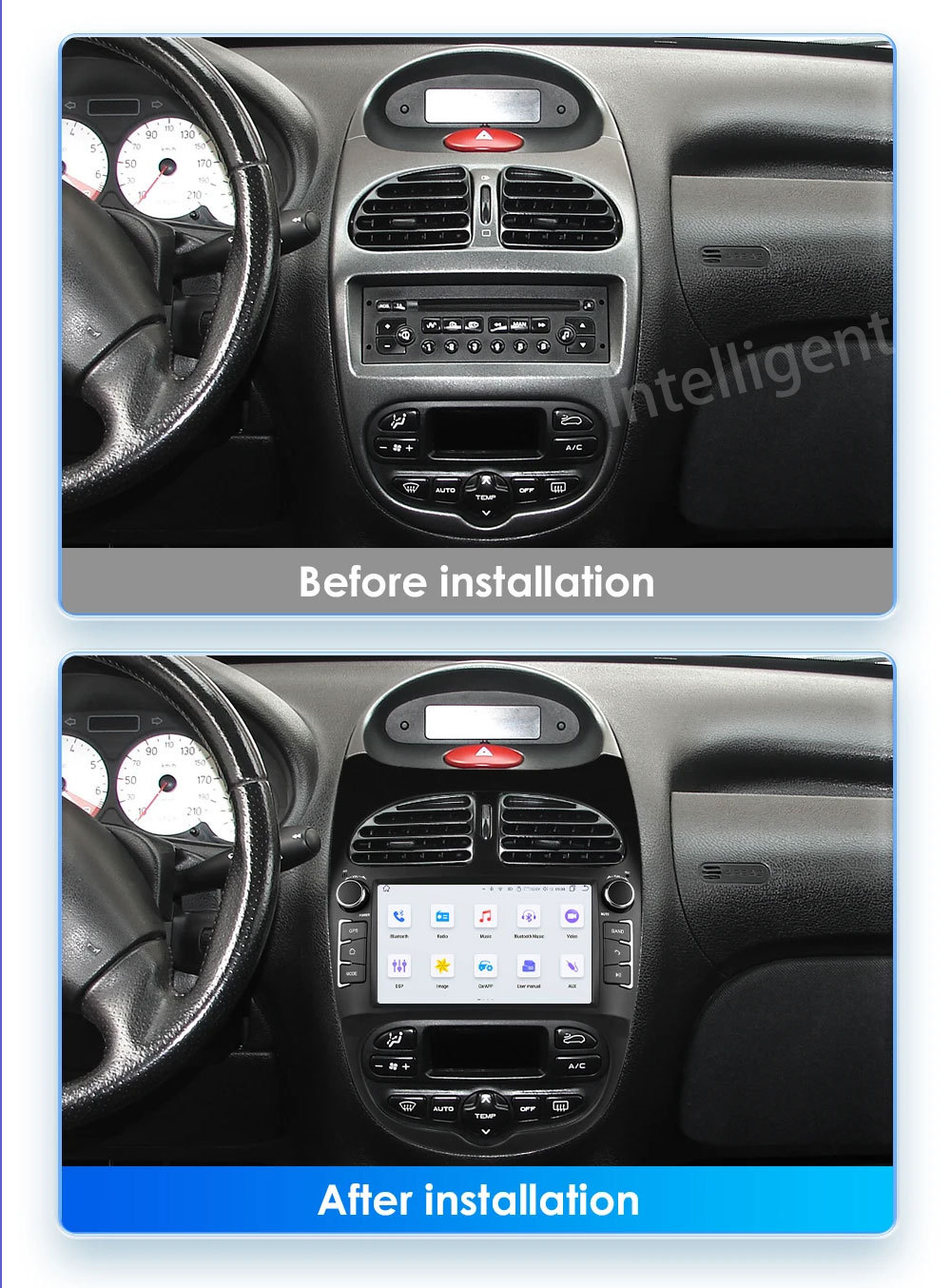 Suitable for Peugeot 206 Android 7inch Car Gps Bluetooth Carplay Car Navigation System Central Control Smart Car System