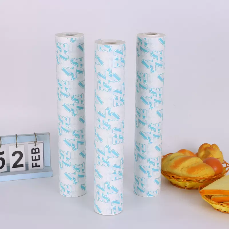现货食品包装纸卷膜定制汉堡吐司淋膜纸垫片大号可裁剪烧烤吸油纸