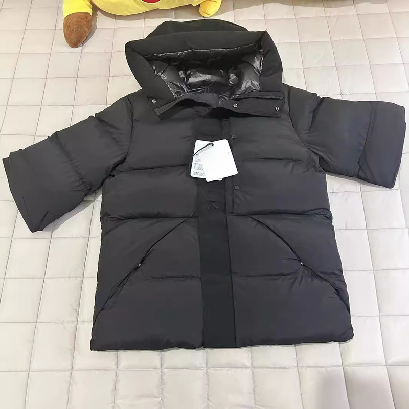 Autumn and Winter Men's down Jacket Warm White Duck down Filled Zipper down Jacket Loose Hooded Cross-Border