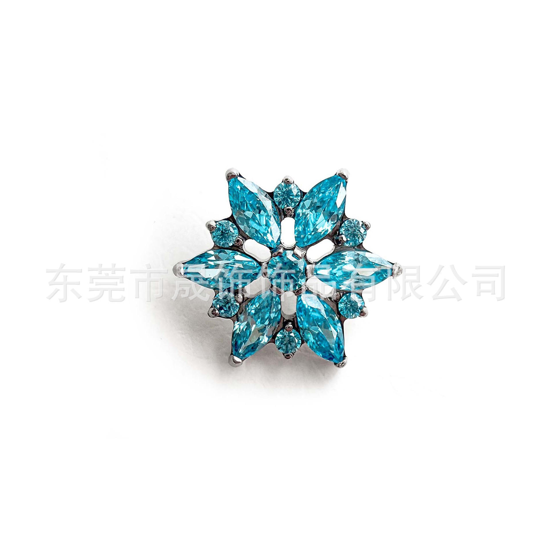 F136 Titanium Ear Stud 雪 Flower 型 Studded Cubic Zirconia Labret Stud Helix Cartilage Stud G23 Implant Grade Titanium 人体 Piercing Jewelry Accessories 头