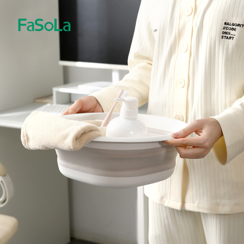 FaSoLa 折りたたみ洗面器自宅学生寮洗濯桶ポータブル旅行サイズ足湯|undefined