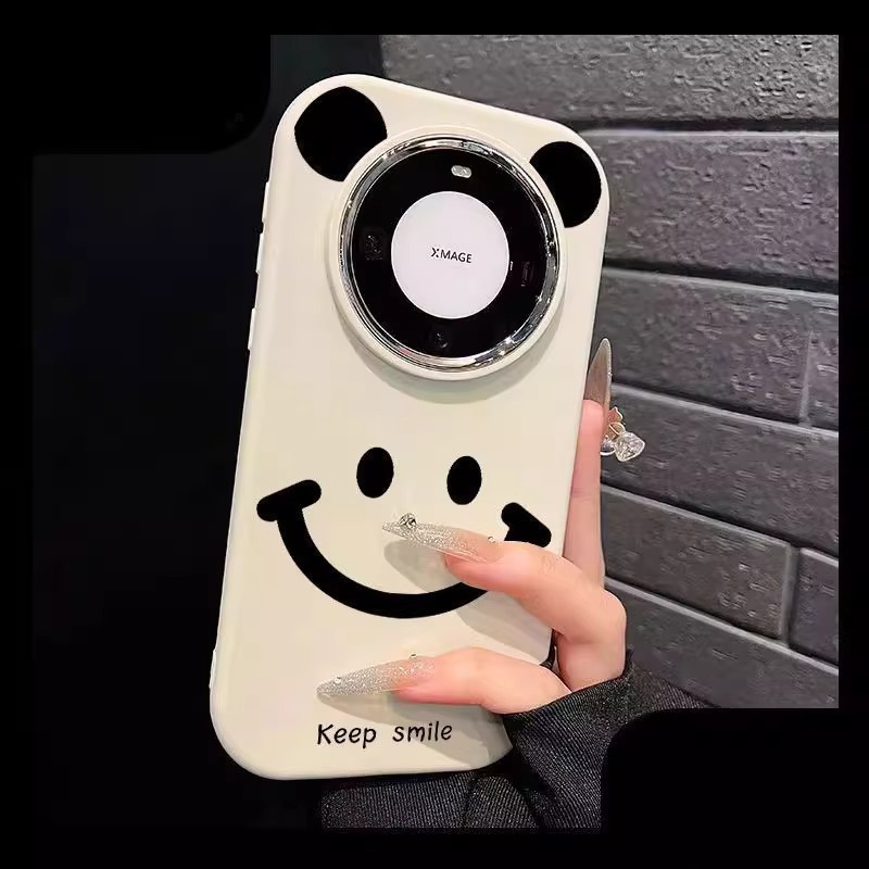 Smiley Face Expression Is Suitable for Apple iPhone 17 Phone Case, Xiaomi 15 High-End Couple Style Anti-Fall Protective Cover